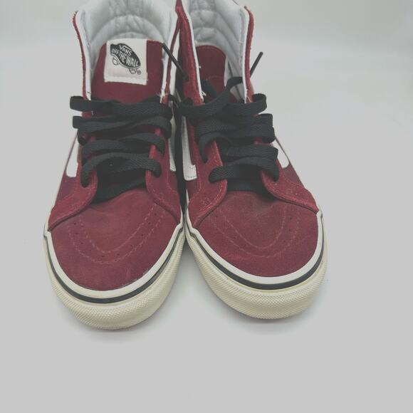 VANS Sk8-Hi Maroon High Top Sneaker Size Mens 5 Womens 6.5 Athleisure Skater - Picture 4 of 16